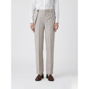 Dondup Women Slim Fit Linen Blend Trousers With Braces Dondup